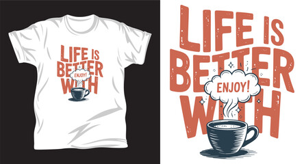 Coffee graphic vector t-shirt design print.