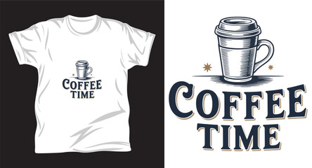 Coffee graphic vector t-shirt design print.