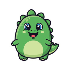 Adorable Baby Dinosaur Cartoon Character