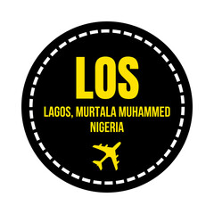 LOS Lagos Murtala Muhammed airport symbol icon	