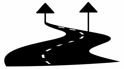 Bold path forward with upward arrows, charting a course to success and growth, ideal for business strategy and goal achievement imagery