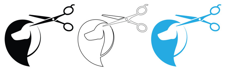 Stylish dog grooming salon logo for pet care businesses,Logo for pet hair salon  pet hairdressing and grooming shop  shop for dogs and cats