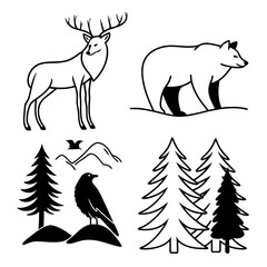 Vector Art of Wildlife Animals – Wild Fauna Illustrations and Nature-Inspired Animal Graphics