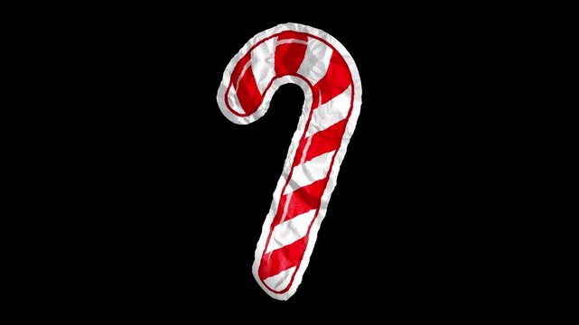 Christmas Candy Canes, Peel Off Sticker
