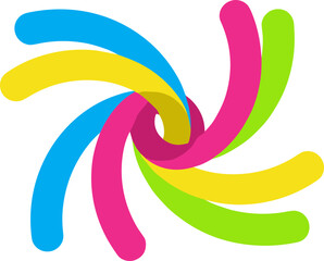Fototapeta premium Modern Abstract Curvy Colorful Swirl Design Element Graphic Illustration