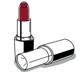 lipstick on white background