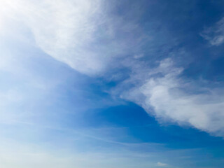 Whispy Cirrus Clouds in a Bright Blue Sky