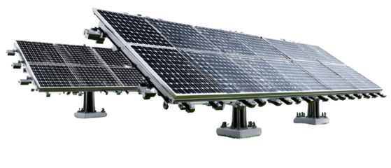 Solar Panel Array: A sleek array of solar panels, capturing the sun's energy for sustainable power, standing as a testament to eco-friendly technology and renewable resources.