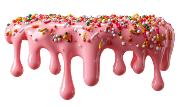 Donut Delight: A close-up view of a frosted donut adorned with colorful sprinkles, showcasing the vibrant and tempting details of a sweet treat.