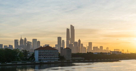 Obraz premium Architectural skyline of Zhujiang New Town, Guangzhou, China