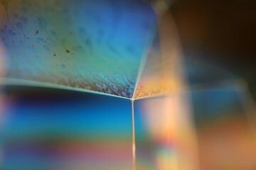 Rainbow liquid surface, phenomenal structure, green oils, colourful abstract, surrealistic art, lines of light