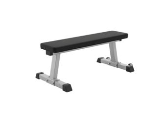Flat weight bench for gym and home fitness exercise equipment