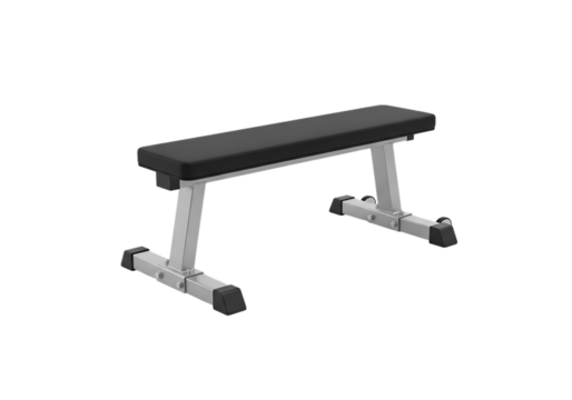 Flat weight bench for gym and home fitness exercise equipment