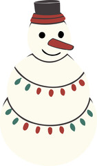 snowman with cake