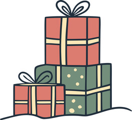 gift boxes isolated on white