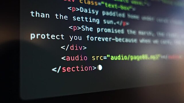 A close-up view of colorful code displayed on a screen, highlighting CSS styling elements during software development