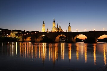 Zaragoza by night.