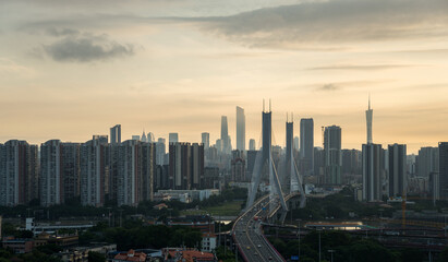 Guangzhou Hedong Bridge, a cityscape and architectural landscape in China