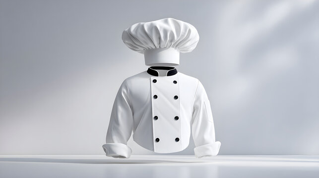 Chef uniform floating representing culinary excellence and expertise