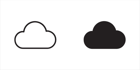 Cloud icon set, vector Cloud symbols for web, mobile. Vector illustration