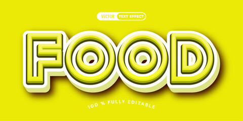 Food editable text effect