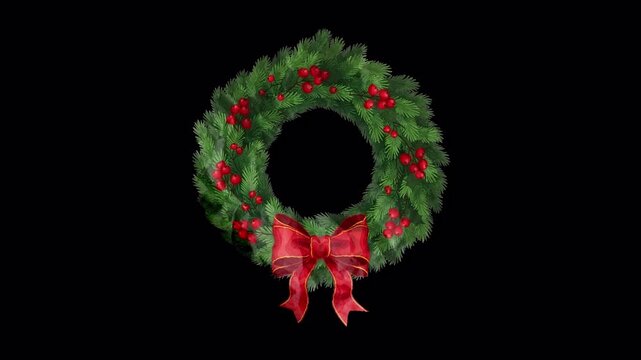 Christmas Door Flowers, Peel Off Sticker