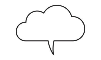 cloud speech bubble outline