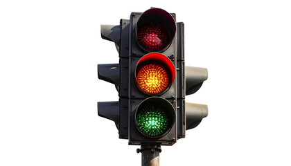 Traffic Light isolated on transparent background