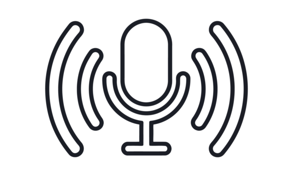 microphone audio waves icon