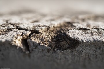 Textured Surface: A close-up view reveals the intricate details of a weathered surface, highlighting the subtle textures and imperfections caused by time and the elements.