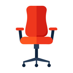 red armchair isolated on white