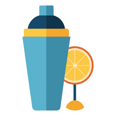 orange juice bottle and glass