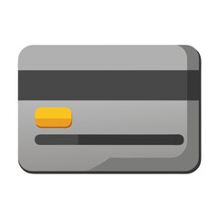 realistic credit card design with metallic effect.