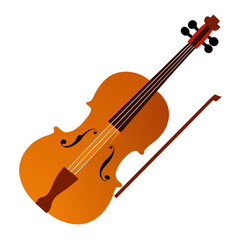 Fototapeta premium violin on white background