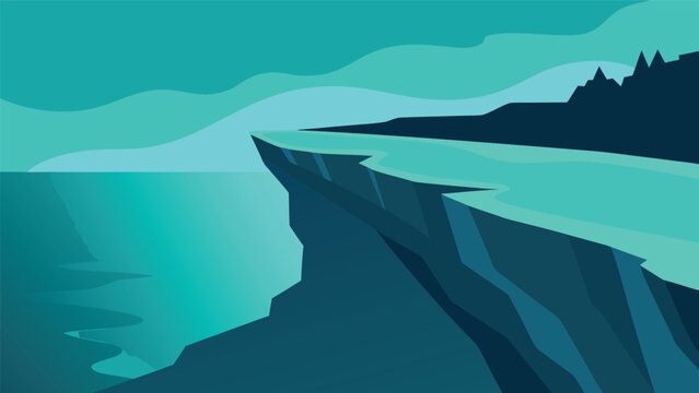 Majestic Cliffside Turquoise Sea