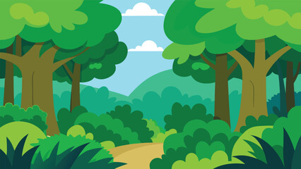 Cartoon Jungle Bright Vines