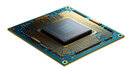 computer processor unit isolated on transparent background