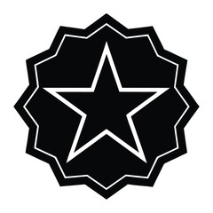 Fototapeta premium star medallion on white background