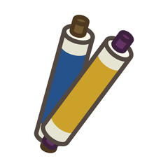 2本の巻物　クリップアート