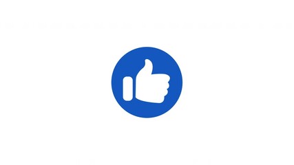 thumb up like symbol icon animation video 4k - Powered by Adobe
