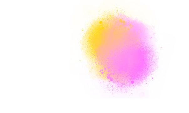 Abstract watercolor splash of pink and yellow hues