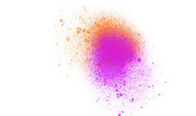 Vibrant abstract splash of purple and orange colors