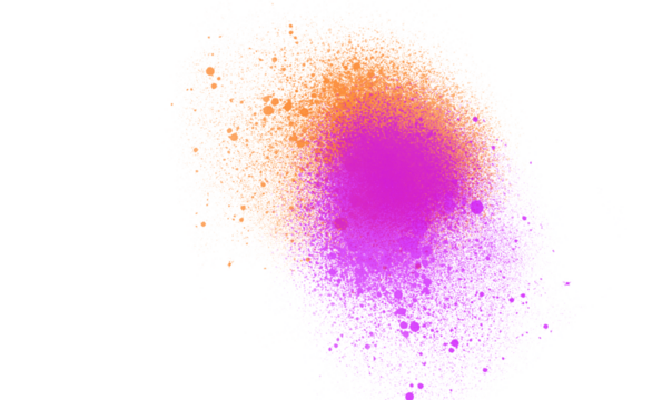 Vibrant abstract splash of purple and orange colors