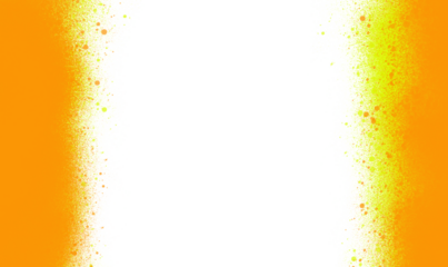 A bright, abstract background featuring bold orange on the left and a yellow gradient on the right, with subtle shimmering particles.