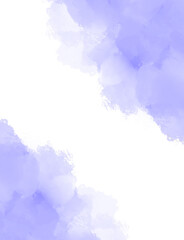 Obraz premium Soft lavender watercolor splashes on a white background