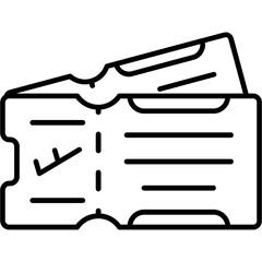 Travel Ticket Outline Icon
