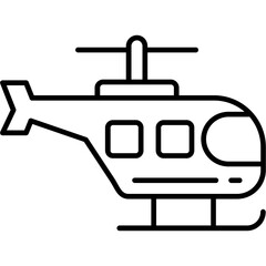 Fototapeta premium Helicopter Outline Icon