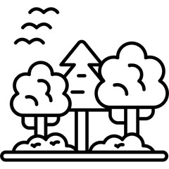 Jungle Outline Icon