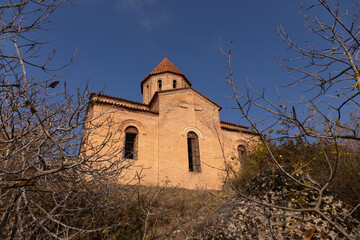 Temple of Caucasian Albania in Azerbaijan. City of Gakh. Azerbaijan.