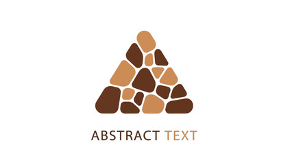 Abstract Geometric Shape A Modern Design with Stone Texture and Customizable Text